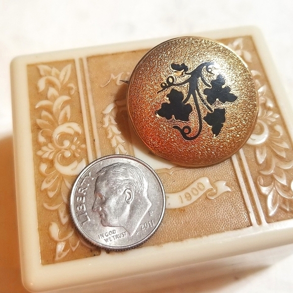 1800s Victorian Taille d'Eparne Gold Filled Pendant Brooch - Picture 1 of 5